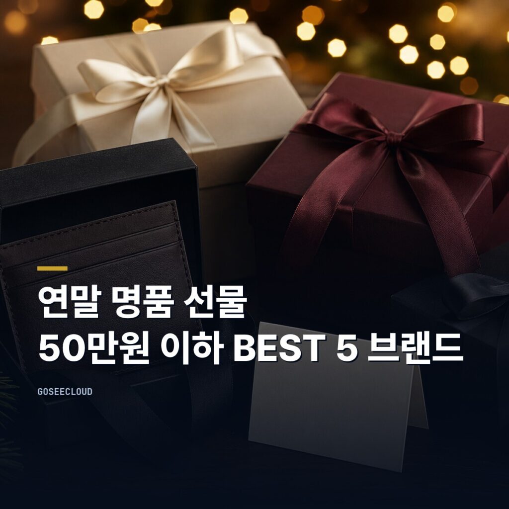 연말 명품 선물 | 50만원 이하 BEST 5 브랜드 (+가격 확인)