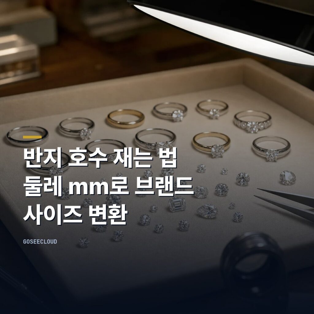반지 호수 재는 법 | 둘레 mm로 브랜드 사이즈 변환 (+사이즈 확인)