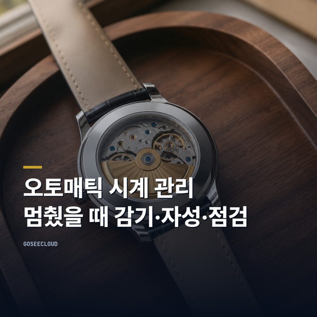 오토매틱 시계 관리 | 멈췄을 때 감기·자성·점검 (+관리법 확인)