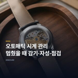 오토매틱 시계 관리 | 멈췄을 때 감기·자성·점검 (+관리법 확인)