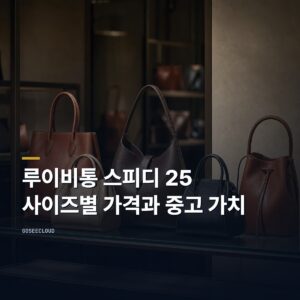 루이비통 스피디 25 | 사이즈별 가격과 중고 가치 (+가격 확인)