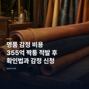 명품 감정 비용 | 355억 짝퉁 적발 후 확인법 (+감정 신청)